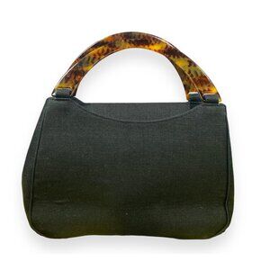 Vintage YSL Black Canvas Handbag